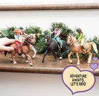 Schleich Horse Club - Juego completo de figuras de juguete de 40 piezas del Horse Club Rider - Figuras articuladas de jinete de Hannah, Sofia, Lisa y Sarah con caballos y accesorios de equitación