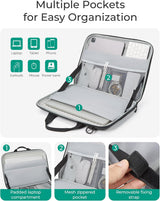 BAGSMART Funda para portátil a prueba de golpes con asa