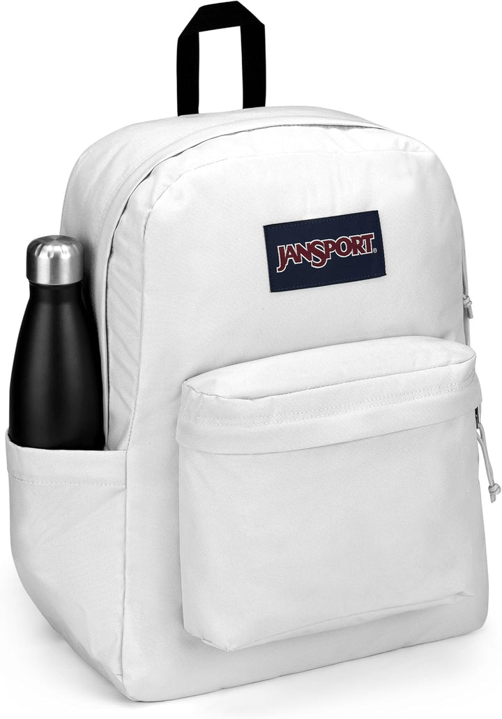 JanSport Mochila Superbreak Plus, Blanco, Tamaño único