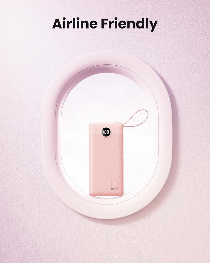 Coowisty Cargador de teléfono portátil, banco de energía delgado de...