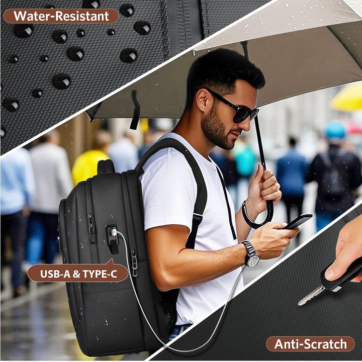 HEROIC KNIGHT Mochila para laptop de 17 pulgadas para hombres y muj...