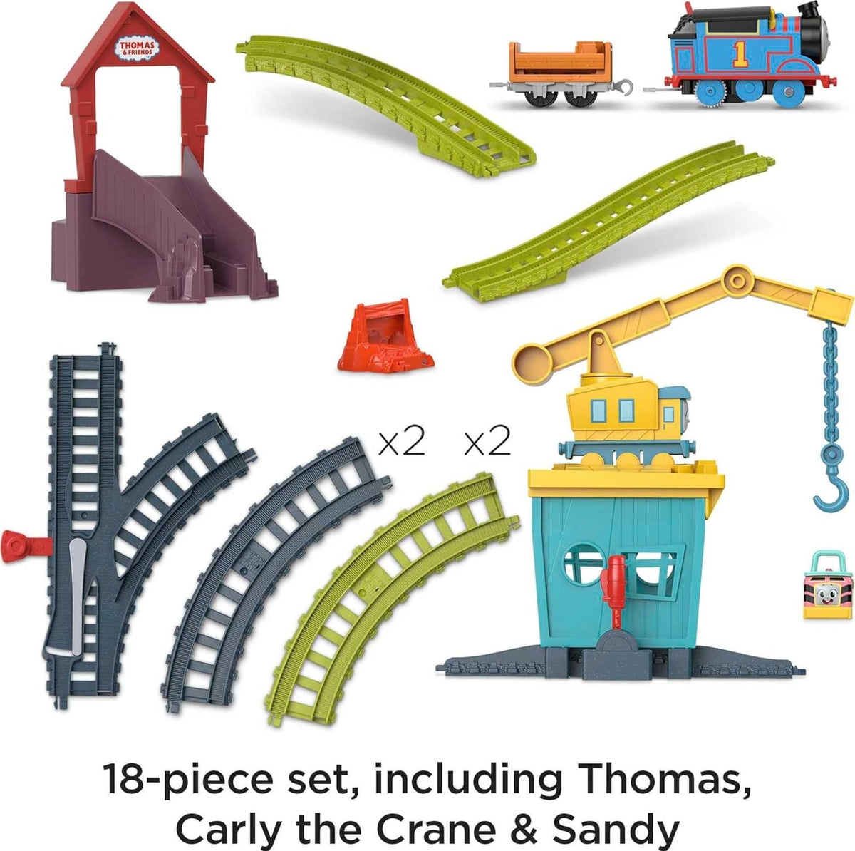 Thomas &amp; Friends Juego de tren de juguete motorizado Fix 'e...