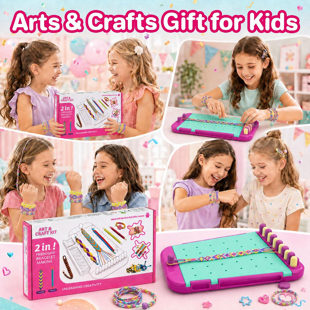 Wolfbird Kit de fabricación de pulseras de la amistad para niños de 8 a 12 años, para hacer pulseras y manualidades, regalo de cumpleaños