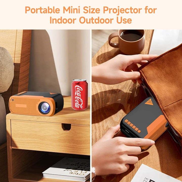 Mini proyector de video con WiFi Bluetooth, proyector de película p...