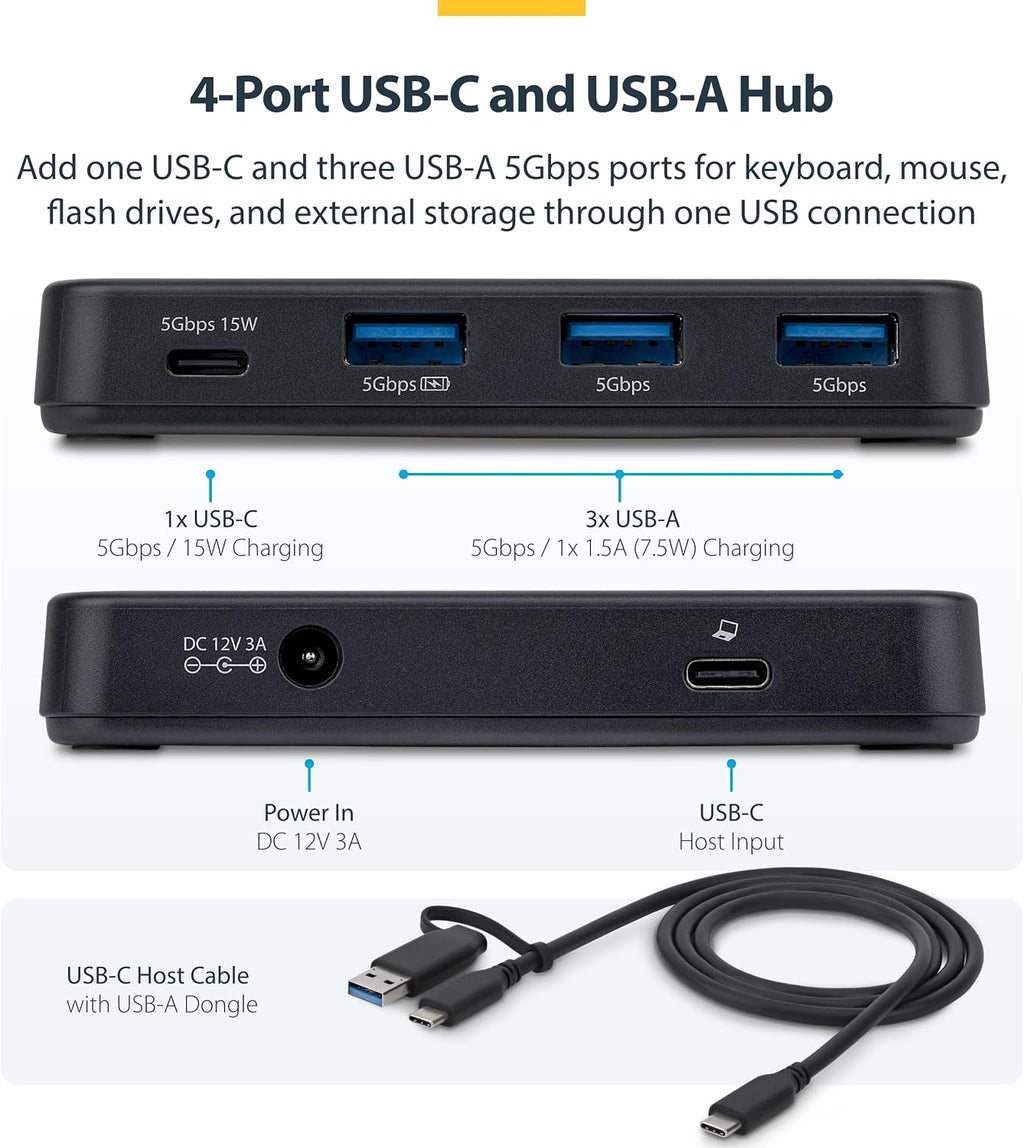 StarTech.com, 311NA-USB-HUB, hub USB 3.0 de 4 puertos
