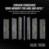 CORSAIR Vengeance DDR5 16 GB (2 x 8 GB) DDR5 5200 MHz CL40 AMD Expo...