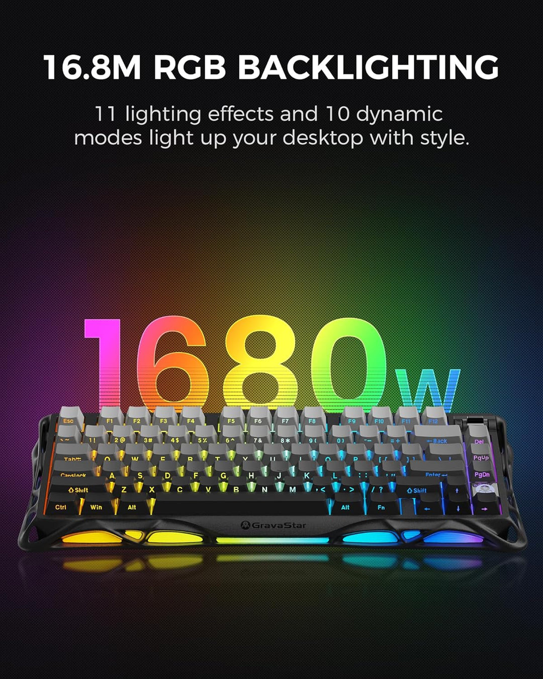 GravaStar Mercury K1 75% Wireless Mechanical Gaming Keyboard, Alumi...