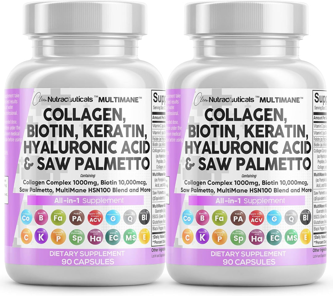 Clean Nutraceuticals Pastillas de Colágeno 1000mg Biotina 10000mcg...