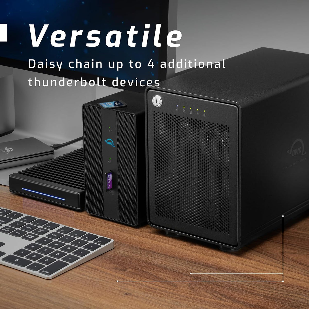 OWC ThunderBay 4 0TB Caja de almacenamiento RAID de Thunderbolt 40G...