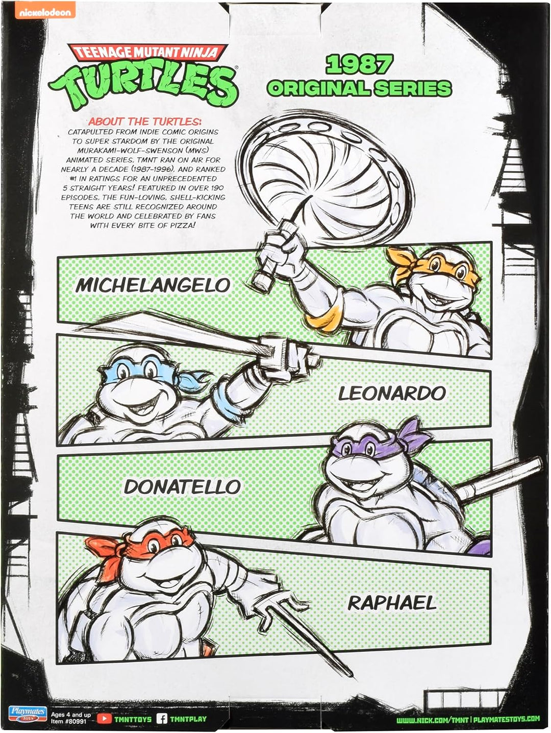 Tortugas Ninjas Mutantes Adolescentes 1987 Serie Original Paquete de 4