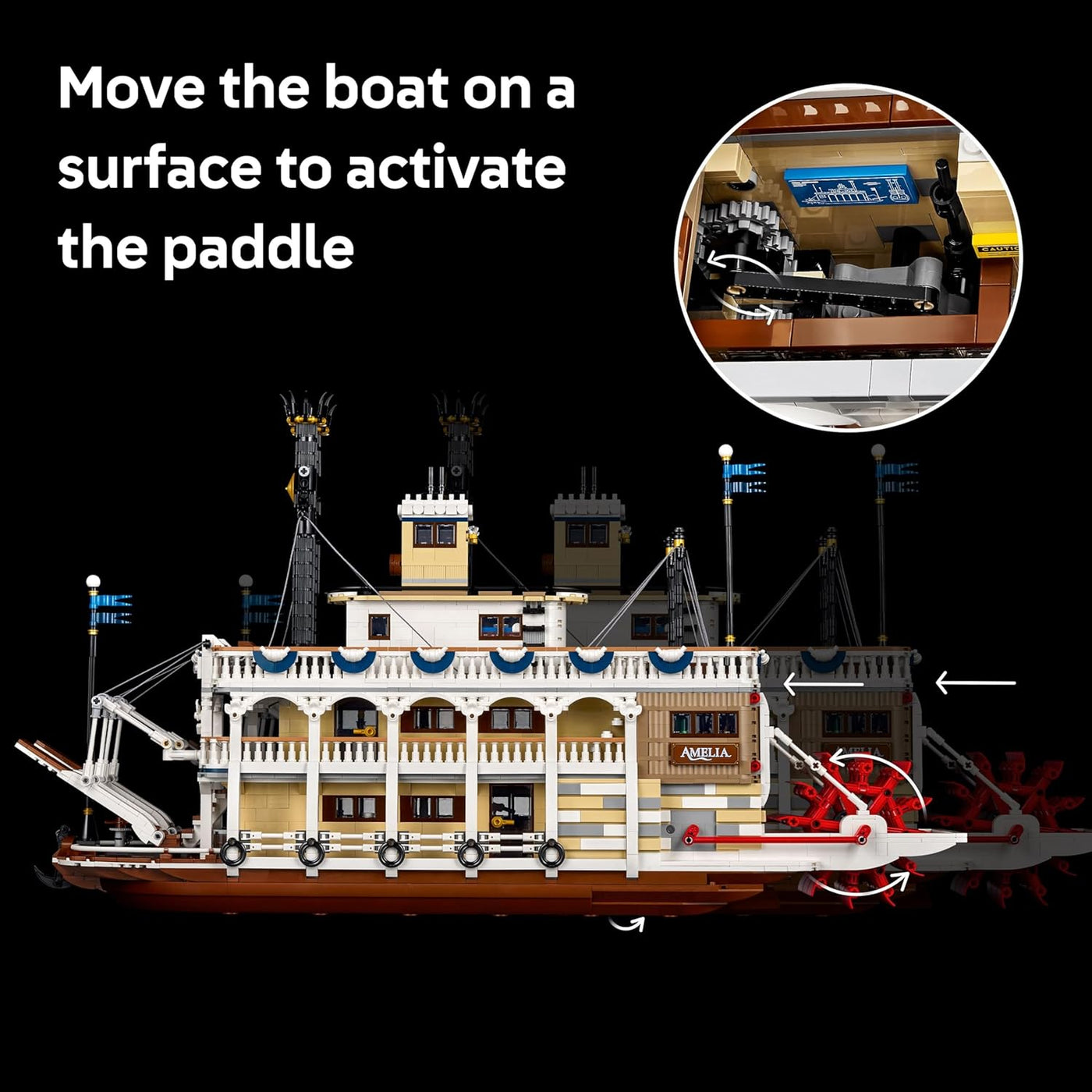 LEGO Ideas River Steamboat - Rompecabezas 3D - Decoración