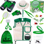 Kit de explorador para niños, atrapa insectos con prismáticos y chaleco de