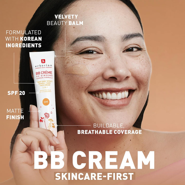Erborian BB Crema Matte Beauty Balm SPF 20, Cuidado de la piel core...