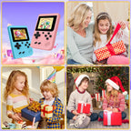 Consola de juego portátil retro con pantalla IPS de 3.0 pulgadas, consola retro para niños con 400 juegos clásicos preinstalados, batería recargable de 1020mAh, reproductor de bolsillo para viajes, arcade, rosa