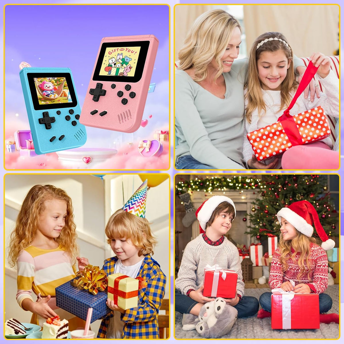 Consola de juego portátil retro con pantalla IPS de 3.0 pulgadas, consola retro para niños con 400 juegos clásicos preinstalados, batería recargable de 1020mAh, reproductor de bolsillo para viajes, arcade, rosa