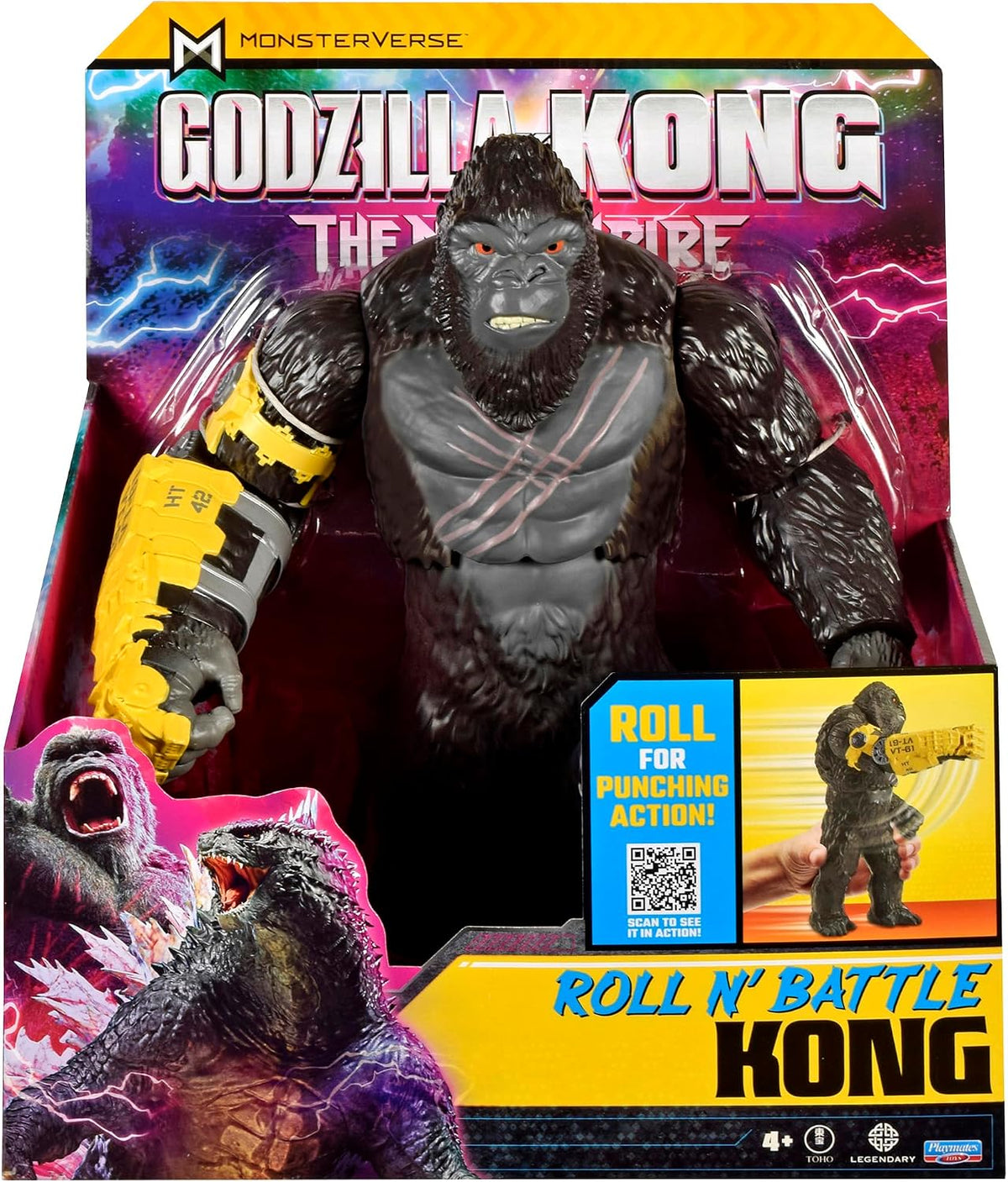 Godzilla X Kong - Ponche de batalla gigante Kong Roll N de 11 pulgadas