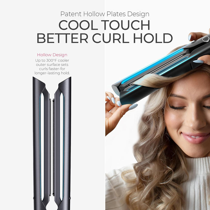 TYMO Plancha plana 2.0 para mujer, plancha de pelo 2 en 1 de largo...