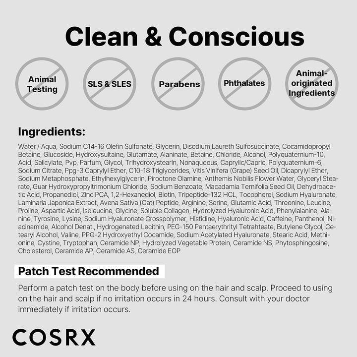 COSRX PEPTIDE 132 Kit de cuidado del cabello, champú para el cuidad...