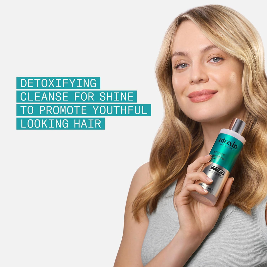 Nioxin Age Defense Shampoo for Aging Hair | Detox Scalp Cleanser wi...