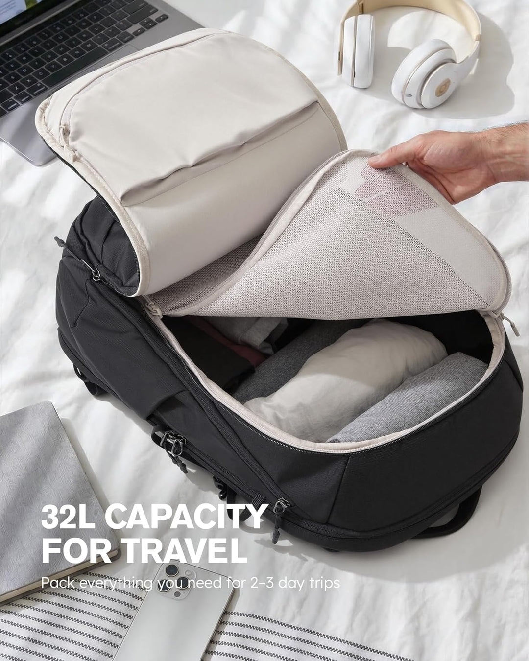 Tolaccea Travel Laptop Backpack 32L, TSA Friendly Flight Approved C...