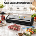 MEGAWISE - Máquina selladora al vacío, ahorrador de alimentos con modos