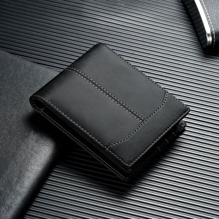 furid Top Grain Leather Wallet Men: RFID Minimalist Bifold Credit C...
