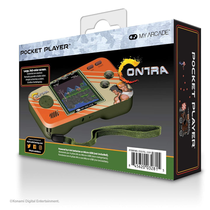 My Arcade Contra Pocket Player 2 en 1, Contra y Super Contra, enlac...