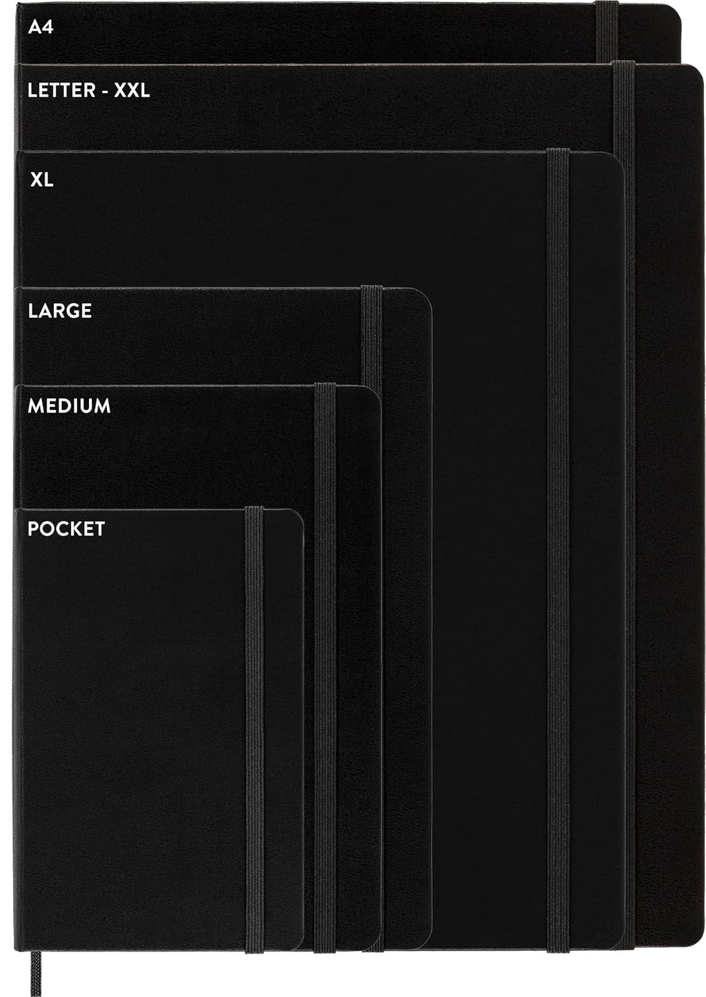 Moleskine Cuaderno, XXL, rayas, negro, tapa dura (8.5 x 11)