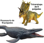 Juego de 6 juguetes de dinosaurios gigantes, juguetes realistas de dinosaurios para niños, juego de dinosaurios grandes para niños y niñas de 3, 4, 5, 6, 7 años, amantes de los dinosaurios de