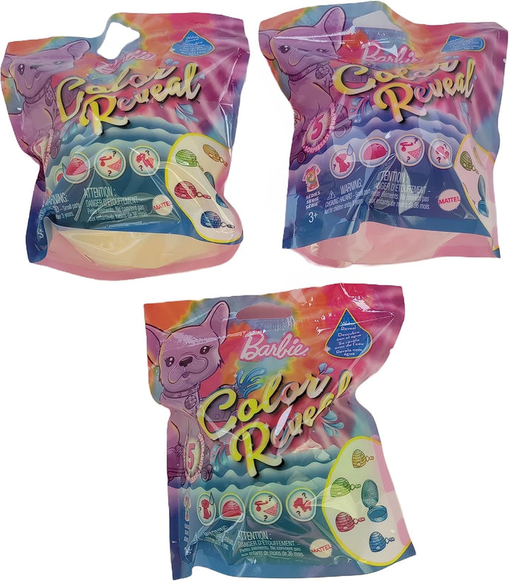 Barbie Color Reveal Pets - Serie de teñido anudado de neón fluoresc...