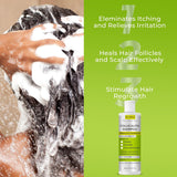 Champú antifúngico para foliculitis, dermatitis seborreica, caspa,...