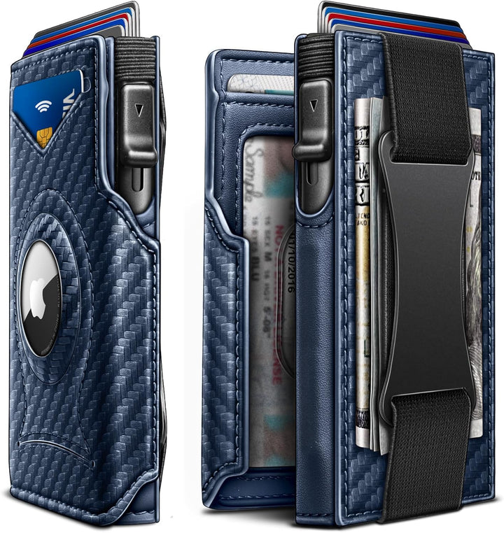 KEMISANT Billetera Airtag para hombre, delgada con bolsillo frontal...