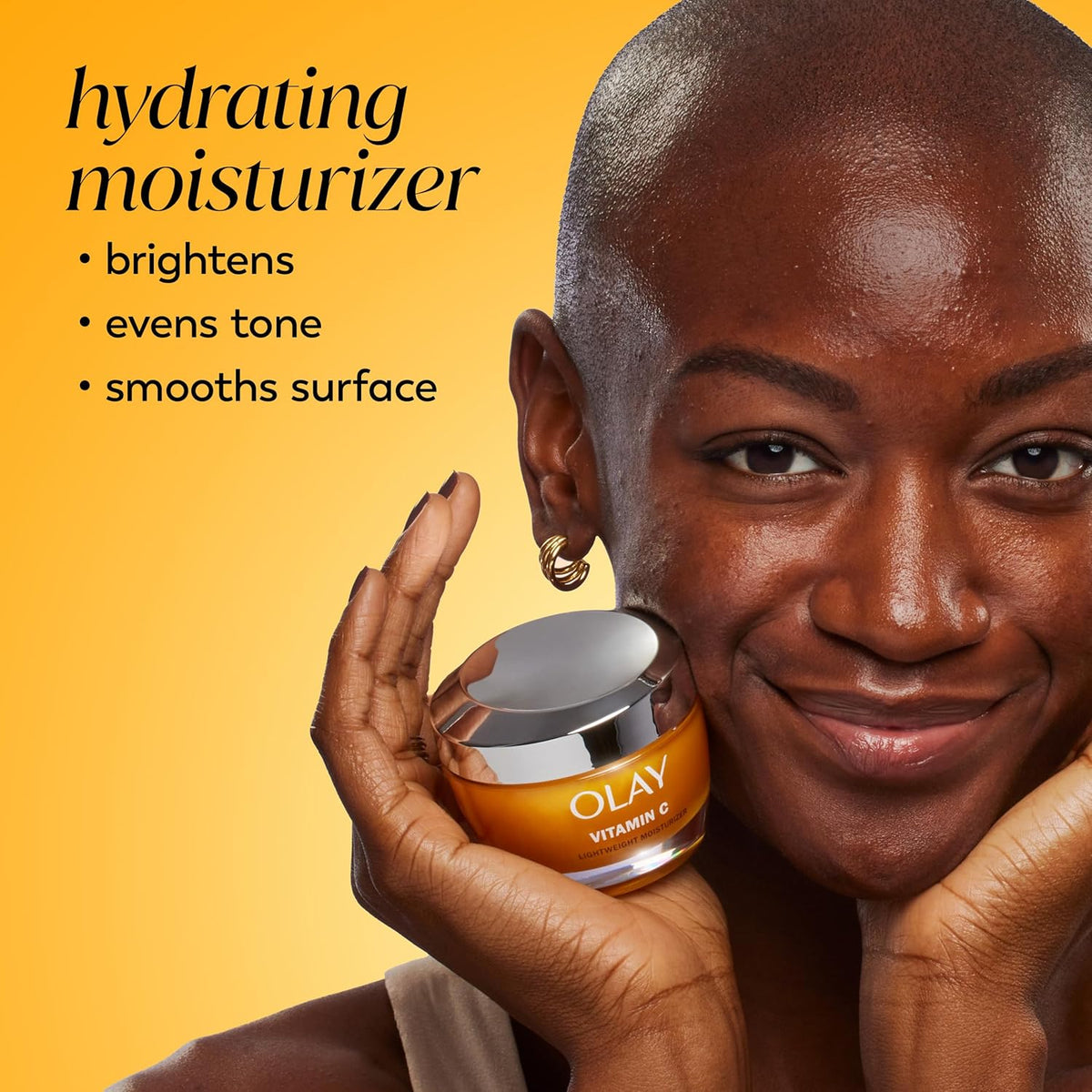 Olay Hidratante facial con vitamina C, crema iluminadora para mujer...