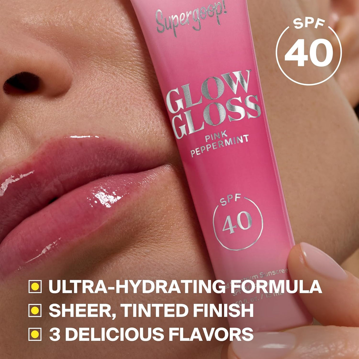 Supergoop! Bálsamo labial Glow Gloss SPF 40, protección de amplio e...