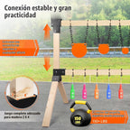 Soportes de Blanco de Acero, Colgador Modular para Blancos de Tiro, Soportes para Blancos de Tiro, Soportes Pesados en Y y T con 12 Ganchos para Colgar para Campo de Tiro al Aire Libre DIY (Solo Soportes)
