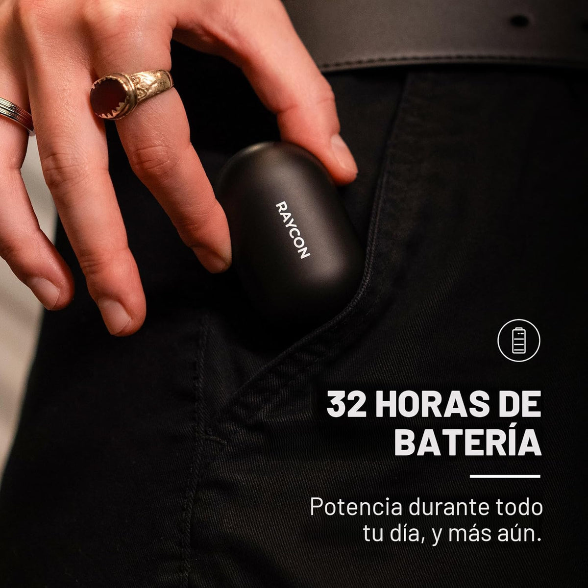 Raycon Everyday Earbuds - Auriculares inalámbricos Bluetooth clásic...