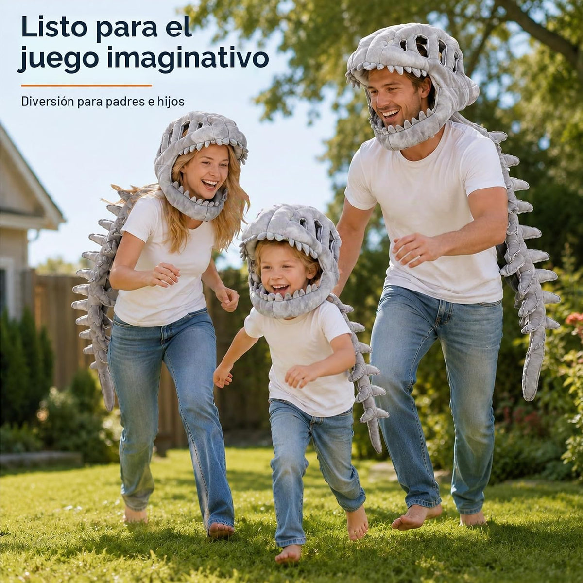 Disfraz de esqueleto de dinosaurio, juguetes de peluche de espinosaurio 3D con calavera y columna vertebral, cosplay de Halloween y disfraz de fiesta
