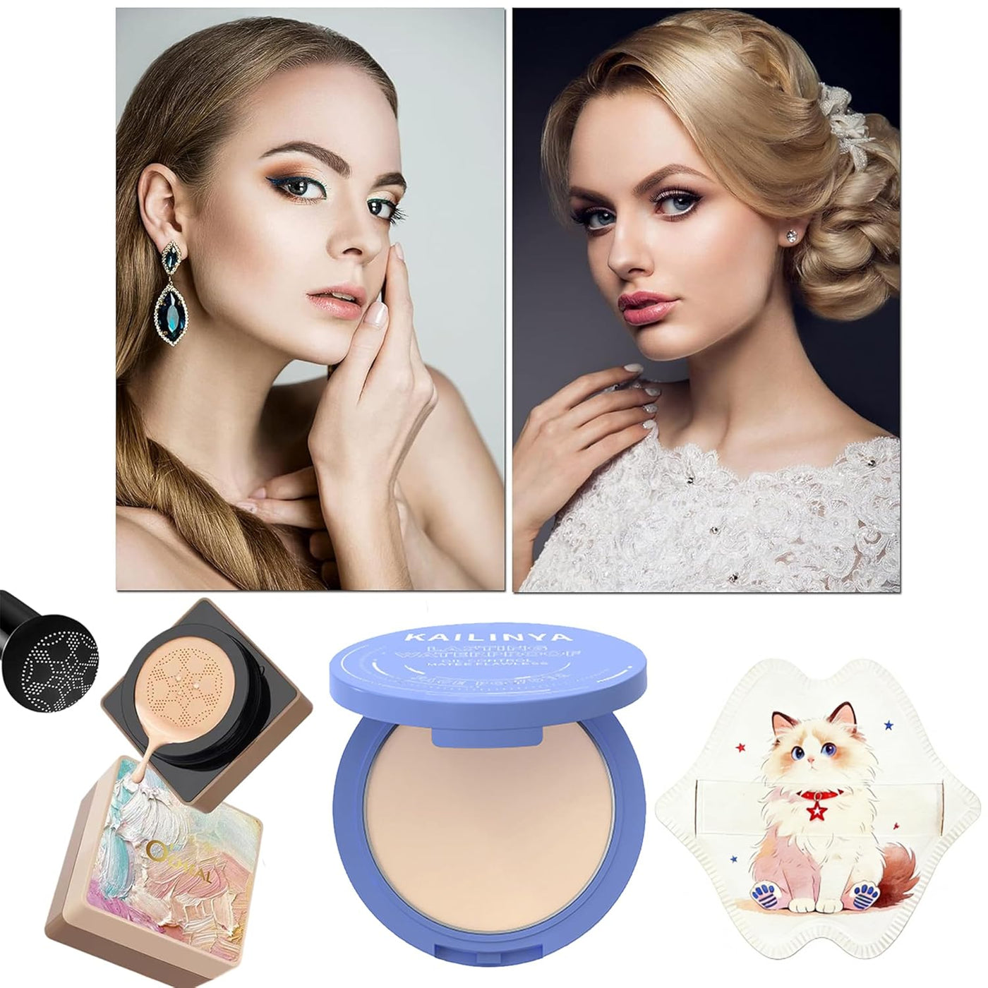Mushroom-Head Cushion Foundation, Setting Powder (3 Shades Availabl...