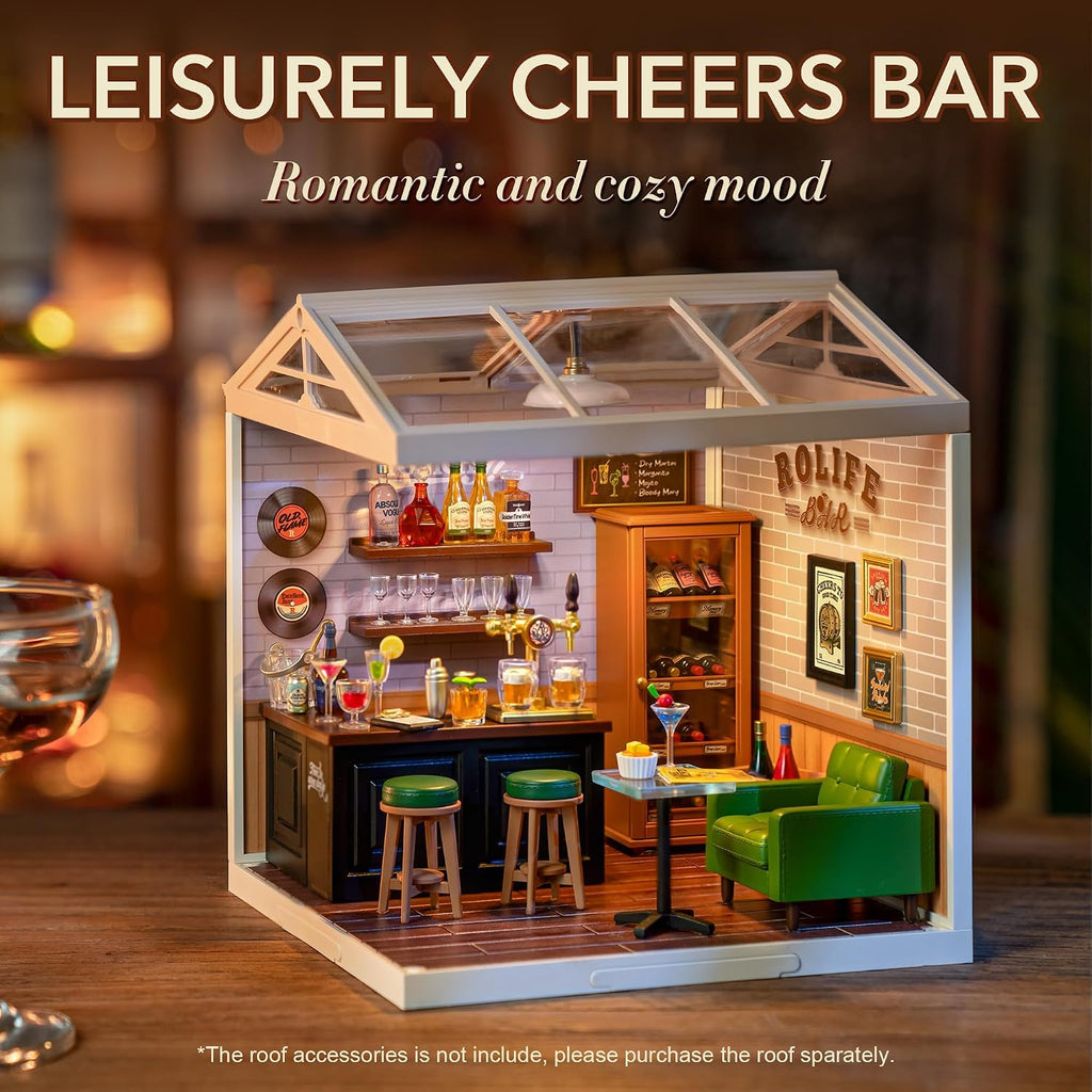 Rolife - Set de construcción de casa de plástico en miniatura de bricolaje con LED, juguetes de juego adecuados para figuras mini, juguetes de construcción, kit de diorama, regalos para adolescentes y