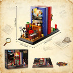 Juego de construcción de sujetalibros de detective con