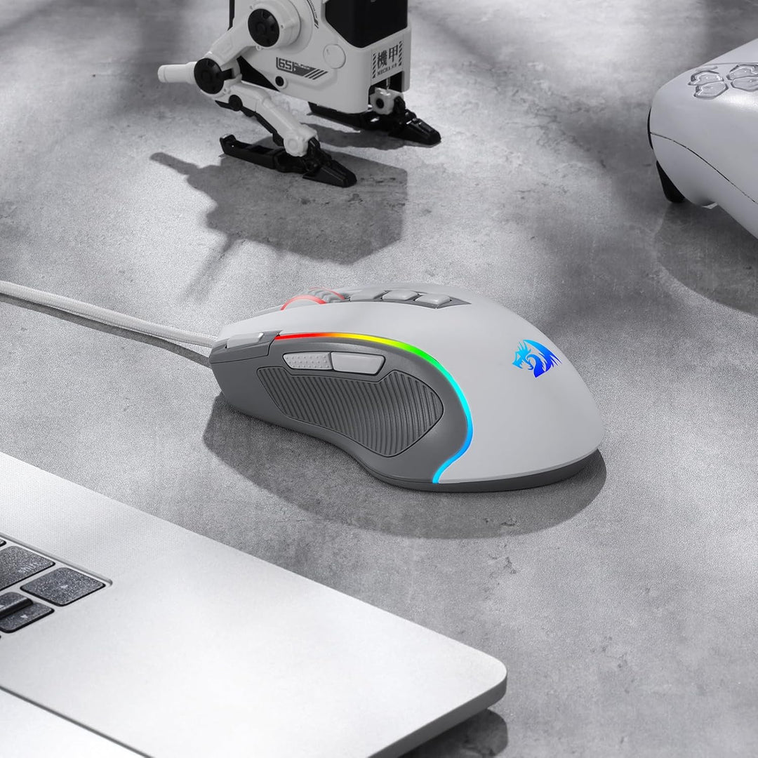 Redragon M612 RGB Ratón para juegos con cable, ratón óptico de 8000...