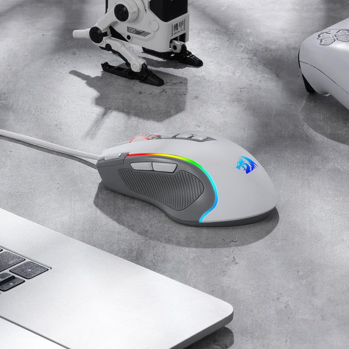 Redragon M612 RGB Ratón para juegos con cable, ratón óptico de 8000...