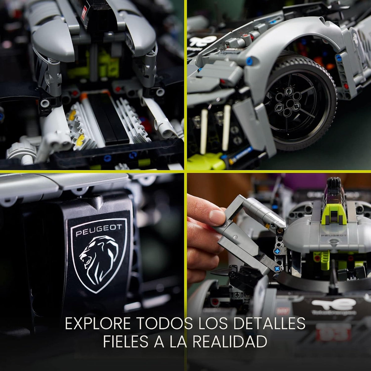 LEGO Technic Peugeot 9X8 24H Le Mans Hybrid Hypercar 42156 - Kit de construcción de auto de carreras coleccionable para adultos y adolescentes, modelo de auto de carreras a escala 1:10, regalo para
