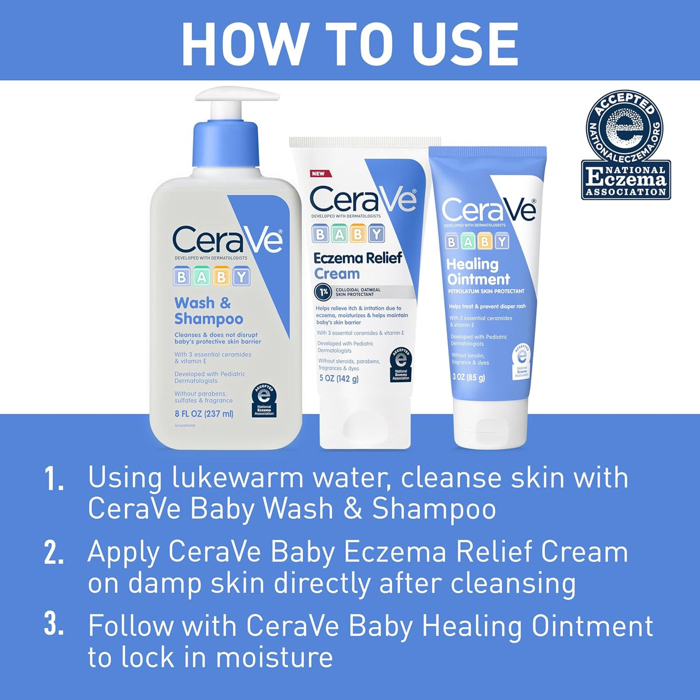 CeraVe Crema para aliviar el eccema del bebé crema de