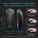 TMKB Falcon M1 - Ratón inalámbrico para juegos, sensor óptico de 24...