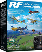 Software de simulador de vuelo RC REALFLIGHT Evolution con controlador Interlink DX incluido, simuladores RFL2000 compatibles con cascos VR, opciones multijugador en línea
