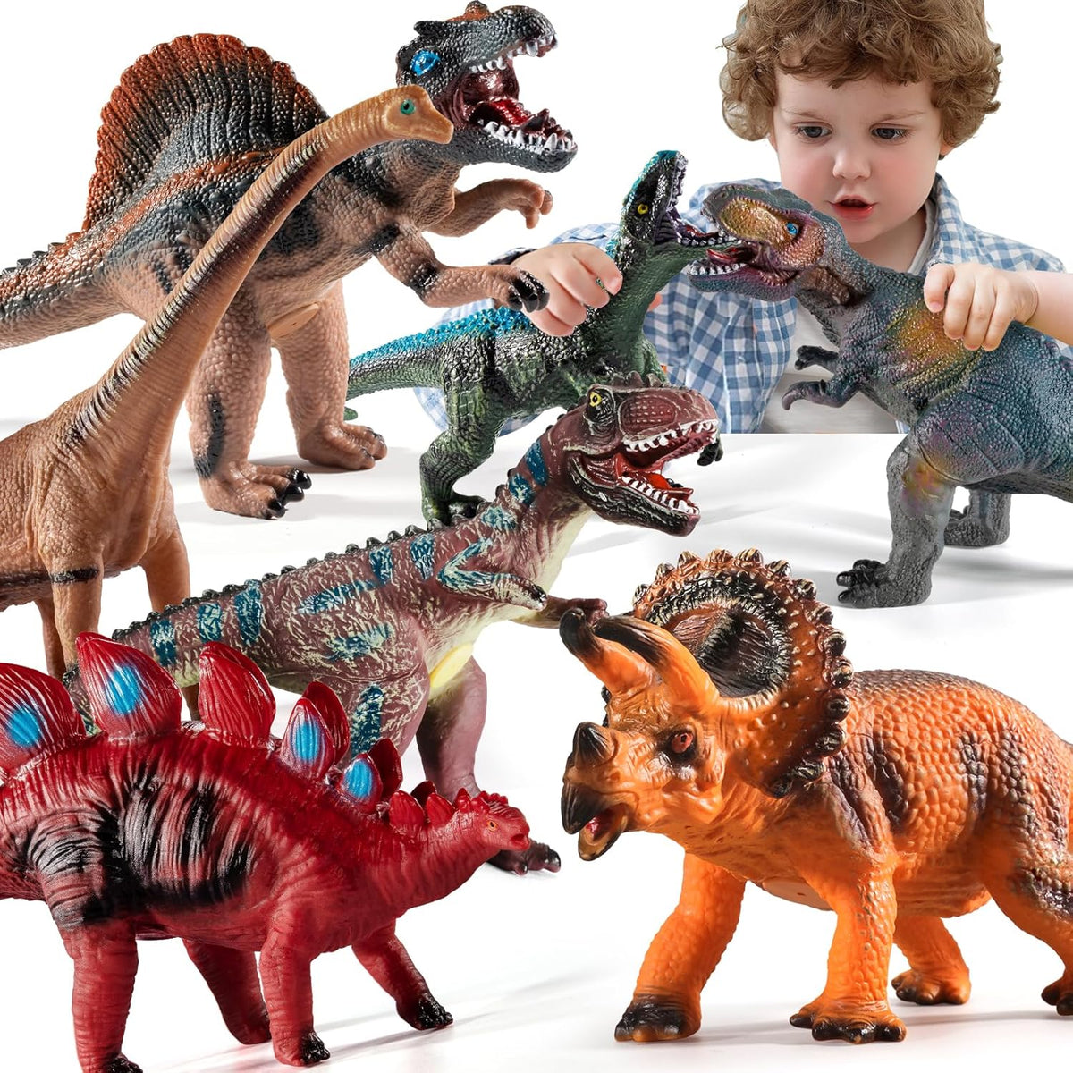 Juguetes de dinosaurios grandes para niños de 3 a 5 años 7