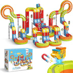 Juego de tren eléctrico para niños, 321 piezas (118 pistas + 2 autos) juego de tren magnético para niños pequeños, juguetes STEM regalos de cumpleaños para niños de 3 a 12 años, kits de pista de