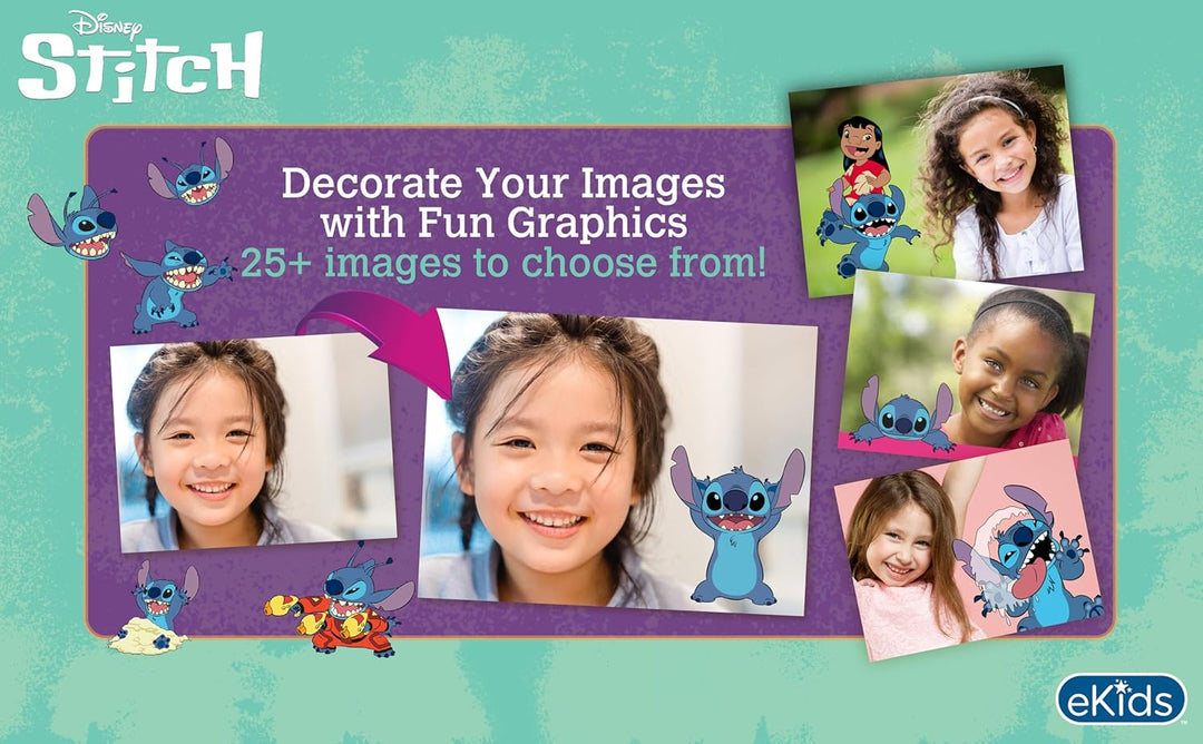 Disney Stitch - Cámara para niños con tarjeta SD, cámara digital pa...