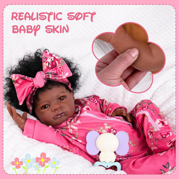 Aori Reborn Baby Dolls Black Girl - Muñeca recién nacida realista a...